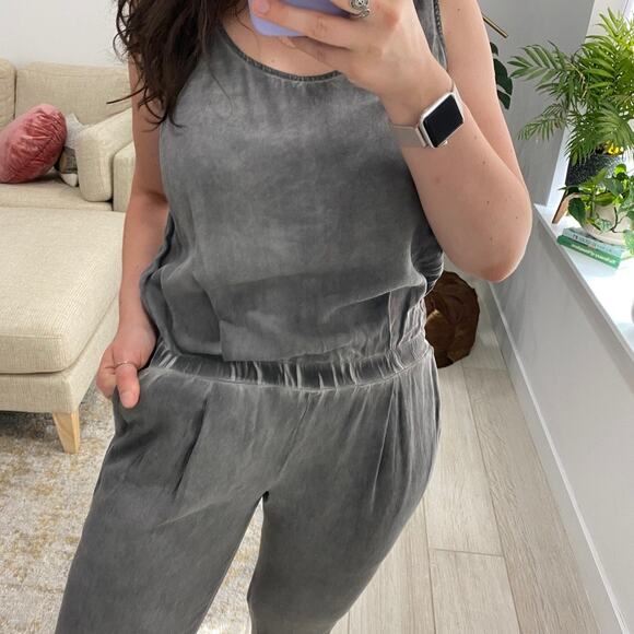 Cloth & Stone Gray Jumpsuit Size Small - Picture 2 of 6